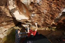 Bouldering in Hueco Tanks on 12/21/2018 with Blue Lizard Climbing and Yoga

Filename: SRM_20181221_1508280.jpg
Aperture: f/7.1
Shutter Speed: 1/250
Body: Canon EOS-1D Mark II
Lens: Canon EF 16-35mm f/2.8 L