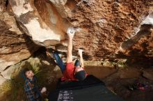 Bouldering in Hueco Tanks on 12/21/2018 with Blue Lizard Climbing and Yoga

Filename: SRM_20181221_1508330.jpg
Aperture: f/7.1
Shutter Speed: 1/250
Body: Canon EOS-1D Mark II
Lens: Canon EF 16-35mm f/2.8 L