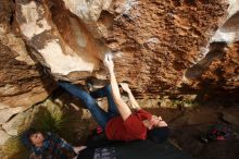 Bouldering in Hueco Tanks on 12/21/2018 with Blue Lizard Climbing and Yoga

Filename: SRM_20181221_1508410.jpg
Aperture: f/7.1
Shutter Speed: 1/250
Body: Canon EOS-1D Mark II
Lens: Canon EF 16-35mm f/2.8 L