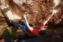 Bouldering in Hueco Tanks on 12/21/2018 with Blue Lizard Climbing and Yoga

Filename: SRM_20181221_1508420.jpg
Aperture: f/7.1
Shutter Speed: 1/250
Body: Canon EOS-1D Mark II
Lens: Canon EF 16-35mm f/2.8 L