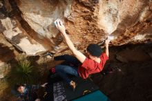 Bouldering in Hueco Tanks on 12/21/2018 with Blue Lizard Climbing and Yoga

Filename: SRM_20181221_1508530.jpg
Aperture: f/8.0
Shutter Speed: 1/250
Body: Canon EOS-1D Mark II
Lens: Canon EF 16-35mm f/2.8 L