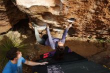 Bouldering in Hueco Tanks on 12/21/2018 with Blue Lizard Climbing and Yoga

Filename: SRM_20181221_1514330.jpg
Aperture: f/5.6
Shutter Speed: 1/320
Body: Canon EOS-1D Mark II
Lens: Canon EF 16-35mm f/2.8 L