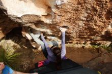 Bouldering in Hueco Tanks on 12/21/2018 with Blue Lizard Climbing and Yoga

Filename: SRM_20181221_1514350.jpg
Aperture: f/5.0
Shutter Speed: 1/320
Body: Canon EOS-1D Mark II
Lens: Canon EF 16-35mm f/2.8 L