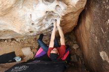 Bouldering in Hueco Tanks on 12/21/2018 with Blue Lizard Climbing and Yoga

Filename: SRM_20181221_1519170.jpg
Aperture: f/5.6
Shutter Speed: 1/320
Body: Canon EOS-1D Mark II
Lens: Canon EF 16-35mm f/2.8 L