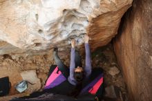 Bouldering in Hueco Tanks on 12/21/2018 with Blue Lizard Climbing and Yoga

Filename: SRM_20181221_1522140.jpg
Aperture: f/5.6
Shutter Speed: 1/320
Body: Canon EOS-1D Mark II
Lens: Canon EF 16-35mm f/2.8 L