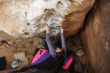 Bouldering in Hueco Tanks on 12/21/2018 with Blue Lizard Climbing and Yoga

Filename: SRM_20181221_1522180.jpg
Aperture: f/6.3
Shutter Speed: 1/320
Body: Canon EOS-1D Mark II
Lens: Canon EF 16-35mm f/2.8 L