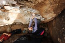 Bouldering in Hueco Tanks on 12/21/2018 with Blue Lizard Climbing and Yoga

Filename: SRM_20181221_1522280.jpg
Aperture: f/8.0
Shutter Speed: 1/320
Body: Canon EOS-1D Mark II
Lens: Canon EF 16-35mm f/2.8 L