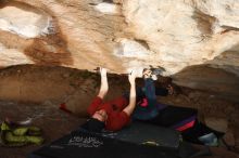 Bouldering in Hueco Tanks on 12/21/2018 with Blue Lizard Climbing and Yoga

Filename: SRM_20181221_1524440.jpg
Aperture: f/10.0
Shutter Speed: 1/320
Body: Canon EOS-1D Mark II
Lens: Canon EF 16-35mm f/2.8 L