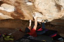 Bouldering in Hueco Tanks on 12/21/2018 with Blue Lizard Climbing and Yoga

Filename: SRM_20181221_1524470.jpg
Aperture: f/11.0
Shutter Speed: 1/320
Body: Canon EOS-1D Mark II
Lens: Canon EF 16-35mm f/2.8 L