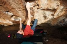 Bouldering in Hueco Tanks on 12/21/2018 with Blue Lizard Climbing and Yoga

Filename: SRM_20181221_1525060.jpg
Aperture: f/13.0
Shutter Speed: 1/320
Body: Canon EOS-1D Mark II
Lens: Canon EF 16-35mm f/2.8 L