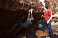 Bouldering in Hueco Tanks on 12/21/2018 with Blue Lizard Climbing and Yoga

Filename: SRM_20181221_1550120.jpg
Aperture: f/6.3
Shutter Speed: 1/250
Body: Canon EOS-1D Mark II
Lens: Canon EF 16-35mm f/2.8 L