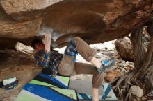 Bouldering in Hueco Tanks on 12/21/2018 with Blue Lizard Climbing and Yoga

Filename: SRM_20181221_1605520.jpg
Aperture: f/6.3
Shutter Speed: 1/250
Body: Canon EOS-1D Mark II
Lens: Canon EF 16-35mm f/2.8 L