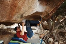 Bouldering in Hueco Tanks on 12/21/2018 with Blue Lizard Climbing and Yoga

Filename: SRM_20181221_1608310.jpg
Aperture: f/6.3
Shutter Speed: 1/250
Body: Canon EOS-1D Mark II
Lens: Canon EF 16-35mm f/2.8 L