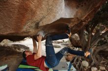 Bouldering in Hueco Tanks on 12/21/2018 with Blue Lizard Climbing and Yoga

Filename: SRM_20181221_1608340.jpg
Aperture: f/8.0
Shutter Speed: 1/250
Body: Canon EOS-1D Mark II
Lens: Canon EF 16-35mm f/2.8 L