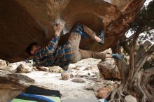 Bouldering in Hueco Tanks on 12/21/2018 with Blue Lizard Climbing and Yoga

Filename: SRM_20181221_1609410.jpg
Aperture: f/6.3
Shutter Speed: 1/250
Body: Canon EOS-1D Mark II
Lens: Canon EF 16-35mm f/2.8 L