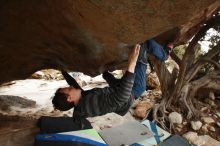 Bouldering in Hueco Tanks on 12/21/2018 with Blue Lizard Climbing and Yoga

Filename: SRM_20181221_1612350.jpg
Aperture: f/6.3
Shutter Speed: 1/250
Body: Canon EOS-1D Mark II
Lens: Canon EF 16-35mm f/2.8 L