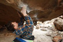 Bouldering in Hueco Tanks on 12/21/2018 with Blue Lizard Climbing and Yoga

Filename: SRM_20181221_1616230.jpg
Aperture: f/5.6
Shutter Speed: 1/250
Body: Canon EOS-1D Mark II
Lens: Canon EF 16-35mm f/2.8 L