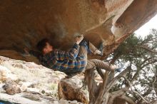 Bouldering in Hueco Tanks on 12/21/2018 with Blue Lizard Climbing and Yoga

Filename: SRM_20181221_1619230.jpg
Aperture: f/5.6
Shutter Speed: 1/250
Body: Canon EOS-1D Mark II
Lens: Canon EF 16-35mm f/2.8 L