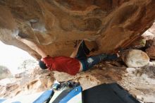 Bouldering in Hueco Tanks on 12/21/2018 with Blue Lizard Climbing and Yoga

Filename: SRM_20181221_1629120.jpg
Aperture: f/3.5
Shutter Speed: 1/250
Body: Canon EOS-1D Mark II
Lens: Canon EF 16-35mm f/2.8 L