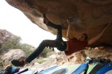Bouldering in Hueco Tanks on 12/21/2018 with Blue Lizard Climbing and Yoga

Filename: SRM_20181221_1629290.jpg
Aperture: f/7.1
Shutter Speed: 1/250
Body: Canon EOS-1D Mark II
Lens: Canon EF 16-35mm f/2.8 L