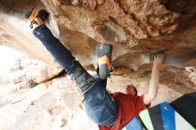 Bouldering in Hueco Tanks on 12/21/2018 with Blue Lizard Climbing and Yoga

Filename: SRM_20181221_1634400.jpg
Aperture: f/4.0
Shutter Speed: 1/250
Body: Canon EOS-1D Mark II
Lens: Canon EF 16-35mm f/2.8 L