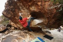 Bouldering in Hueco Tanks on 12/21/2018 with Blue Lizard Climbing and Yoga

Filename: SRM_20181221_1636190.jpg
Aperture: f/5.0
Shutter Speed: 1/250
Body: Canon EOS-1D Mark II
Lens: Canon EF 16-35mm f/2.8 L