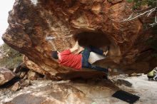 Bouldering in Hueco Tanks on 12/21/2018 with Blue Lizard Climbing and Yoga

Filename: SRM_20181221_1637230.jpg
Aperture: f/5.0
Shutter Speed: 1/250
Body: Canon EOS-1D Mark II
Lens: Canon EF 16-35mm f/2.8 L