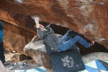 Bouldering in Hueco Tanks on 12/21/2018 with Blue Lizard Climbing and Yoga

Filename: SRM_20181221_1645010.jpg
Aperture: f/2.5
Shutter Speed: 1/250
Body: Canon EOS-1D Mark II
Lens: Canon EF 50mm f/1.8 II