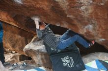 Bouldering in Hueco Tanks on 12/21/2018 with Blue Lizard Climbing and Yoga

Filename: SRM_20181221_1645020.jpg
Aperture: f/2.5
Shutter Speed: 1/250
Body: Canon EOS-1D Mark II
Lens: Canon EF 50mm f/1.8 II