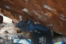 Bouldering in Hueco Tanks on 12/21/2018 with Blue Lizard Climbing and Yoga

Filename: SRM_20181221_1649060.jpg
Aperture: f/3.2
Shutter Speed: 1/250
Body: Canon EOS-1D Mark II
Lens: Canon EF 50mm f/1.8 II