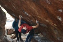 Bouldering in Hueco Tanks on 12/21/2018 with Blue Lizard Climbing and Yoga

Filename: SRM_20181221_1652301.jpg
Aperture: f/4.0
Shutter Speed: 1/250
Body: Canon EOS-1D Mark II
Lens: Canon EF 50mm f/1.8 II