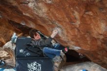 Bouldering in Hueco Tanks on 12/21/2018 with Blue Lizard Climbing and Yoga

Filename: SRM_20181221_1701420.jpg
Aperture: f/2.2
Shutter Speed: 1/250
Body: Canon EOS-1D Mark II
Lens: Canon EF 50mm f/1.8 II