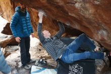 Bouldering in Hueco Tanks on 12/21/2018 with Blue Lizard Climbing and Yoga

Filename: SRM_20181221_1701500.jpg
Aperture: f/2.5
Shutter Speed: 1/250
Body: Canon EOS-1D Mark II
Lens: Canon EF 50mm f/1.8 II