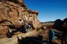 Bouldering in Hueco Tanks on 12/22/2018 with Blue Lizard Climbing and Yoga

Filename: SRM_20181222_0952250.jpg
Aperture: f/4.0
Shutter Speed: 1/1600
Body: Canon EOS-1D Mark II
Lens: Canon EF 16-35mm f/2.8 L