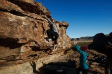 Bouldering in Hueco Tanks on 12/22/2018 with Blue Lizard Climbing and Yoga

Filename: SRM_20181222_0952320.jpg
Aperture: f/5.6
Shutter Speed: 1/800
Body: Canon EOS-1D Mark II
Lens: Canon EF 16-35mm f/2.8 L