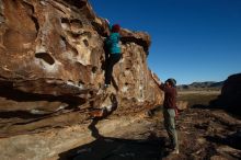 Bouldering in Hueco Tanks on 12/22/2018 with Blue Lizard Climbing and Yoga

Filename: SRM_20181222_0953420.jpg
Aperture: f/5.6
Shutter Speed: 1/400
Body: Canon EOS-1D Mark II
Lens: Canon EF 16-35mm f/2.8 L