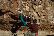Bouldering in Hueco Tanks on 12/22/2018 with Blue Lizard Climbing and Yoga

Filename: SRM_20181222_0958440.jpg
Aperture: f/4.0
Shutter Speed: 1/1250
Body: Canon EOS-1D Mark II
Lens: Canon EF 50mm f/1.8 II