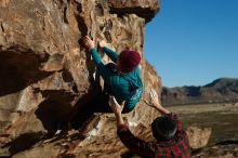 Bouldering in Hueco Tanks on 12/22/2018 with Blue Lizard Climbing and Yoga

Filename: SRM_20181222_0959080.jpg
Aperture: f/4.0
Shutter Speed: 1/1000
Body: Canon EOS-1D Mark II
Lens: Canon EF 50mm f/1.8 II