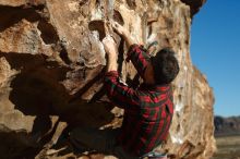 Bouldering in Hueco Tanks on 12/22/2018 with Blue Lizard Climbing and Yoga

Filename: SRM_20181222_0959490.jpg
Aperture: f/4.0
Shutter Speed: 1/800
Body: Canon EOS-1D Mark II
Lens: Canon EF 50mm f/1.8 II