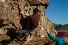 Bouldering in Hueco Tanks on 12/22/2018 with Blue Lizard Climbing and Yoga

Filename: SRM_20181222_0959570.jpg
Aperture: f/4.0
Shutter Speed: 1/1000
Body: Canon EOS-1D Mark II
Lens: Canon EF 50mm f/1.8 II