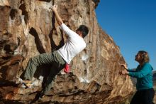 Bouldering in Hueco Tanks on 12/22/2018 with Blue Lizard Climbing and Yoga

Filename: SRM_20181222_1013000.jpg
Aperture: f/4.0
Shutter Speed: 1/1250
Body: Canon EOS-1D Mark II
Lens: Canon EF 50mm f/1.8 II