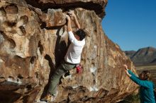 Bouldering in Hueco Tanks on 12/22/2018 with Blue Lizard Climbing and Yoga

Filename: SRM_20181222_1013100.jpg
Aperture: f/4.0
Shutter Speed: 1/1250
Body: Canon EOS-1D Mark II
Lens: Canon EF 50mm f/1.8 II