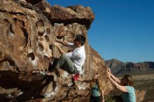 Bouldering in Hueco Tanks on 12/22/2018 with Blue Lizard Climbing and Yoga

Filename: SRM_20181222_1022080.jpg
Aperture: f/4.0
Shutter Speed: 1/1250
Body: Canon EOS-1D Mark II
Lens: Canon EF 50mm f/1.8 II