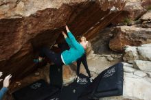 Bouldering in Hueco Tanks on 12/22/2018 with Blue Lizard Climbing and Yoga

Filename: SRM_20181222_1104390.jpg
Aperture: f/4.0
Shutter Speed: 1/250
Body: Canon EOS-1D Mark II
Lens: Canon EF 16-35mm f/2.8 L