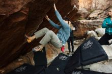 Bouldering in Hueco Tanks on 12/22/2018 with Blue Lizard Climbing and Yoga

Filename: SRM_20181222_1109000.jpg
Aperture: f/4.0
Shutter Speed: 1/250
Body: Canon EOS-1D Mark II
Lens: Canon EF 16-35mm f/2.8 L