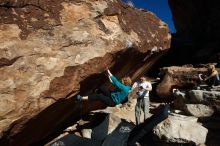 Bouldering in Hueco Tanks on 12/22/2018 with Blue Lizard Climbing and Yoga

Filename: SRM_20181222_1201220.jpg
Aperture: f/9.0
Shutter Speed: 1/250
Body: Canon EOS-1D Mark II
Lens: Canon EF 16-35mm f/2.8 L
