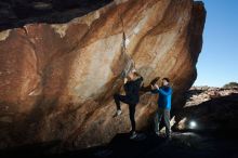 Bouldering in Hueco Tanks on 12/22/2018 with Blue Lizard Climbing and Yoga

Filename: SRM_20181222_1240440.jpg
Aperture: f/5.6
Shutter Speed: 1/320
Body: Canon EOS-1D Mark II
Lens: Canon EF 16-35mm f/2.8 L
