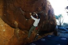 Bouldering in Hueco Tanks on 12/22/2018 with Blue Lizard Climbing and Yoga

Filename: SRM_20181222_1444100.jpg
Aperture: f/4.0
Shutter Speed: 1/250
Body: Canon EOS-1D Mark II
Lens: Canon EF 16-35mm f/2.8 L