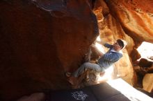 Bouldering in Hueco Tanks on 12/22/2018 with Blue Lizard Climbing and Yoga

Filename: SRM_20181222_1624240.jpg
Aperture: f/4.0
Shutter Speed: 1/500
Body: Canon EOS-1D Mark II
Lens: Canon EF 16-35mm f/2.8 L