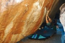 Bouldering in Hueco Tanks on 12/22/2018 with Blue Lizard Climbing and Yoga

Filename: SRM_20181222_1731050.jpg
Aperture: f/2.8
Shutter Speed: 1/250
Body: Canon EOS-1D Mark II
Lens: Canon EF 50mm f/1.8 II